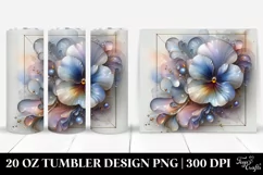 Abstract Glossy Pansy Clipart 20 Oz Tumbler Product Image 1