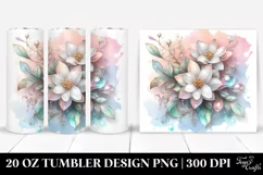 Abstract Jasmine Tumbler | 20 oz Tumbler Product Image 1