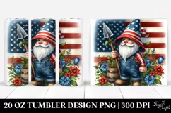 Watercolor Farmer Gnome | 20 oz Tumbler Product Image 1