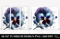Watercolor Pansy Tumbler Product Image 1