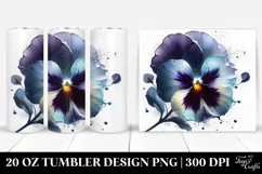 Watercolor Pansy Tumbler Product Image 1
