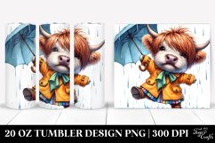Dancing Baby Highland Cow, PNG Product Image 1