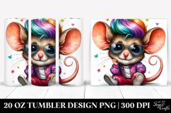 Vibrant Drawing Cute Baby Mouse | 20 oz Tumbler Product Image 1