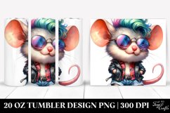 Vibrant Drawing Cute Baby Mouse | 20 oz Tumbler Product Image 1