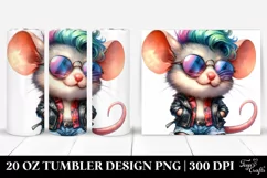 Vibrant Drawing Cute Baby Mouse | 20 oz Tumbler Product Image 1