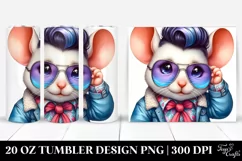 Vibrant Drawing Cute Baby Mouse | 20 oz Tumbler Product Image 1