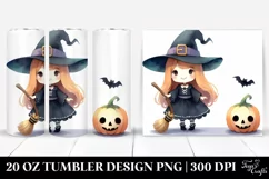 Funny Witch Halloween Clipart 20 Oz Tumbler Product Image 1