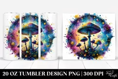 Vibrant Magical Celestial Mushroom 20 Oz Tumbler Product Image 1