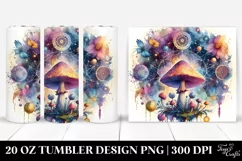 Magical Celestial Mushroom Clipart 20 Oz Tumbler Product Image 1