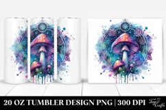Magical Celestial Mushroom Clipart 20 Oz Tumbler Product Image 1