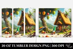 mango Beach Gnome Watercolor | 20 oz Tumbler Product Image 1