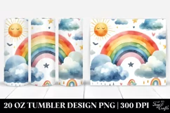 Colorful Vibrant Rainbow Clouds 20 oz Tumbler Product Image 1