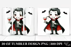 Vampire Watercolor Clipart 20 Oz Tumbler Product Image 1