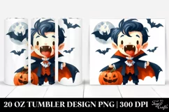 Vampire Watercolor Clipart 20 Oz Tumbler Product Image 1