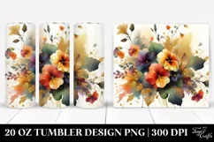 Colorful Nasturtium Bouquet | 20 oz Tumbler Product Image 1