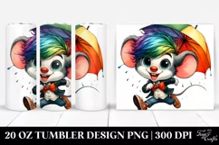 Vibrant Drawing Cute Baby Mouse | 20 oz Tumbler Product Image 1