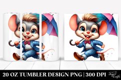 Vibrant Drawing Cute Baby Mouse | 20 oz Tumbler Product Image 1
