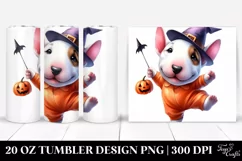 Enthusiastic Halloween Bull Terrier, PNG Product Image 1