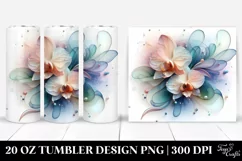 Orchid Watercolor Splash 20 Oz Tumbler Product Image 1