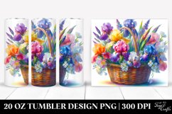 Watercolor Basket Iris Tumbler Product Image 1