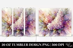 Stained Lilac Watercolor Splash 20 Oz Tumbler Product Image 1
