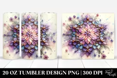Stained Lilac Watercolor Splash 20 Oz Tumbler Product Image 1