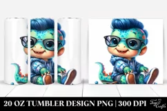 Happy Baby Dinosaur Stylized After PNG Product Image 1