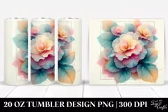 Abstract Pastel Begonia, Frame | 20 oz Tumbler Product Image 1