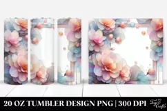 Abstract Pastel Begonia, Frame | 20 oz Tumbler Product Image 1