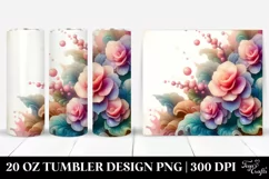 Abstract Pastel Begonia, Frame | 20 oz Tumbler Product Image 1