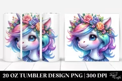Vibrant Baby Unicorn Clipart Product Image 1