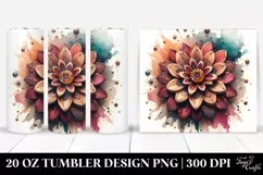 Abstract Stained Zinnia | 20 Oz Tumbler Product Image 1