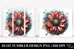 Abstract Stained Zinnia | 20 Oz Tumbler Product Image 1