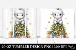 Cute Sitting Fairy with Presents, Transparent 20 Oz Tumbler Product Image 1