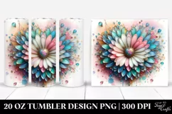 Detailed Vibrant Daisy Tumbler Product Image 1