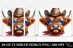 Highland Cow Bandana Tumbler Product Image 1