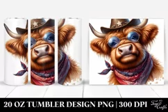 Highland Cow Bandana Tumbler Product Image 1