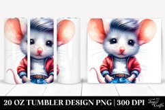 Funny Baby Mouse, Vibrant Drawing | 20 oz Tumbler Product Image 1