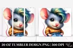 Funny Baby Mouse, Vibrant Drawing | 20 oz Tumbler Product Image 1