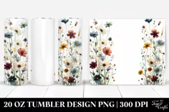 Watercolor Wild Flowers | 20 Oz Tumbler Product Image 1