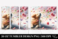 Dog Tumbling Spring Petals Wind | 20 Oz Tumbler Product Image 1
