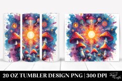 Magical Celestial Mushroom Clipart 20 Oz Tumbler Product Image 1