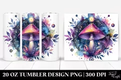 Magical Celestial Mushroom Clipart 20 Oz Tumbler Product Image 1
