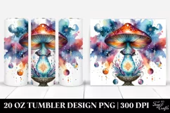 Magical Celestial Mushroom Clipart 20 Oz Tumbler Product Image 1