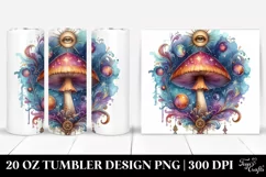 Magical Celestial Mushroom Clipart 20 Oz Tumbler Product Image 1