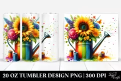 Vibrant Sunflower Watercolor Sprinkling Can Tumbler Product Image 1