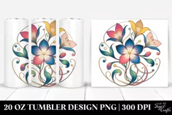 Colorful Whimsical Flowers | 20 Oz Tumbler Product Image 1