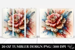Abstract Wooden Carnation Stained Tumbler | 20 oz Tumbler Product Image 1