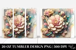 Abstract Wooden Carnation Stained Tumbler | 20 oz Tumbler Product Image 1
