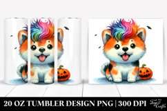 Enthusiastic Akita Halloween Clipart PNG Product Image 1